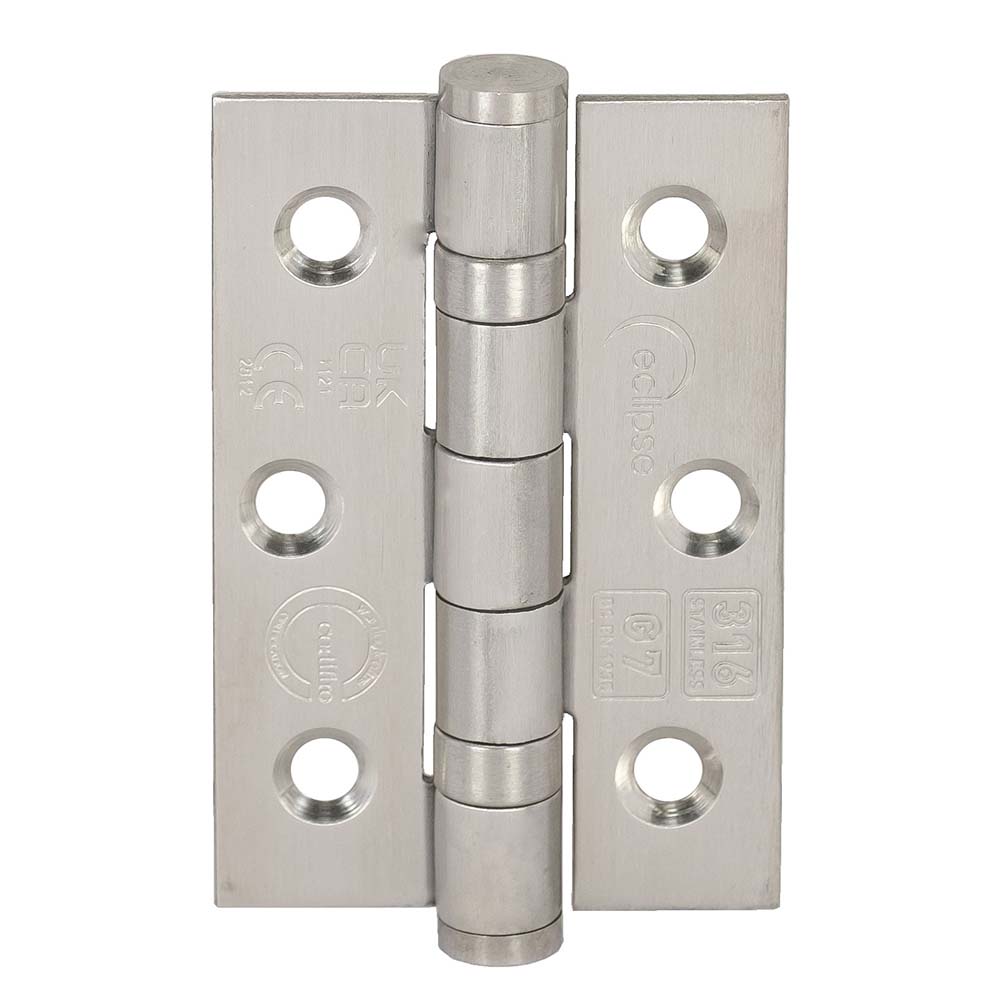 SOX 316 3 Inch (76mm) Stainless Steel Ball Bearing Hinge (Sold in Pairs)